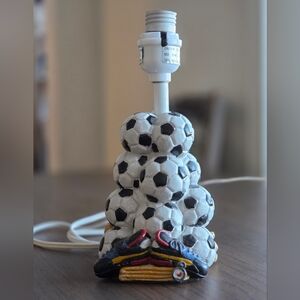 Lamp - Unique Soccer Lamp | Soccer Balls + Cleats Kids Bedroom Decor